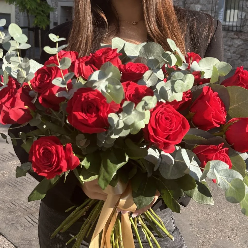 Rose & Eucalyptus - MONOBUKIETY | Kwiaciarnia Milosc Warszawa