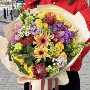 Bukiet "Colorful joy" - BUKIETY AUTORSKIE | Kwiaciarnia Milosc Warszawa