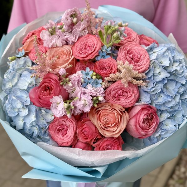 Bukiet "Blue & pink" - obrazek 3