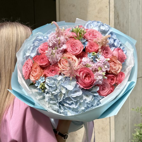 Bukiet "Blue & pink"