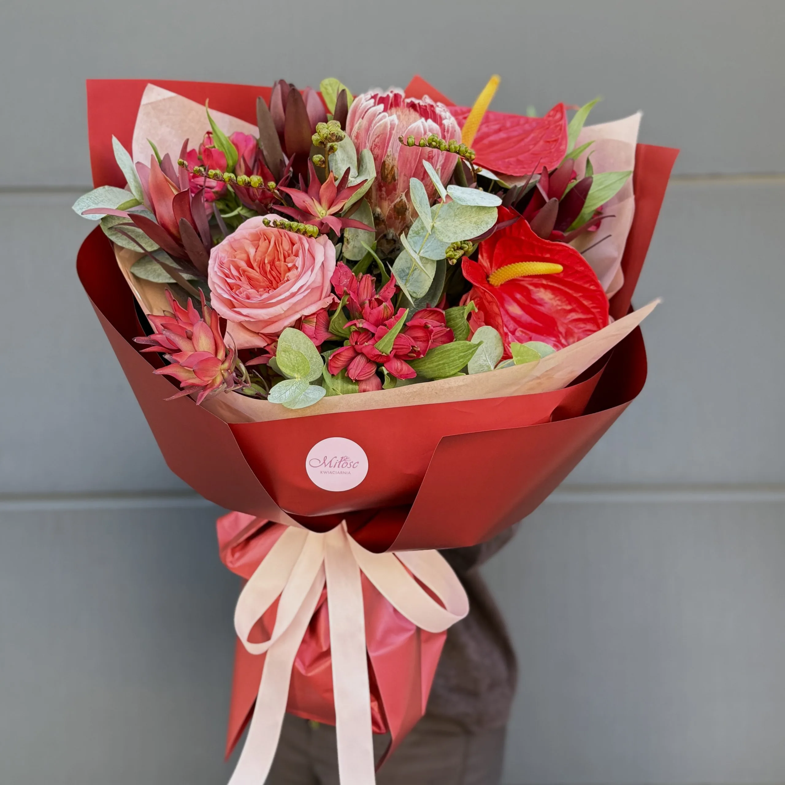 Bukiet egzotyczny z proteą - BUKIETY AUTORSKIE | Kwiaciarnia Milosc Warszawa