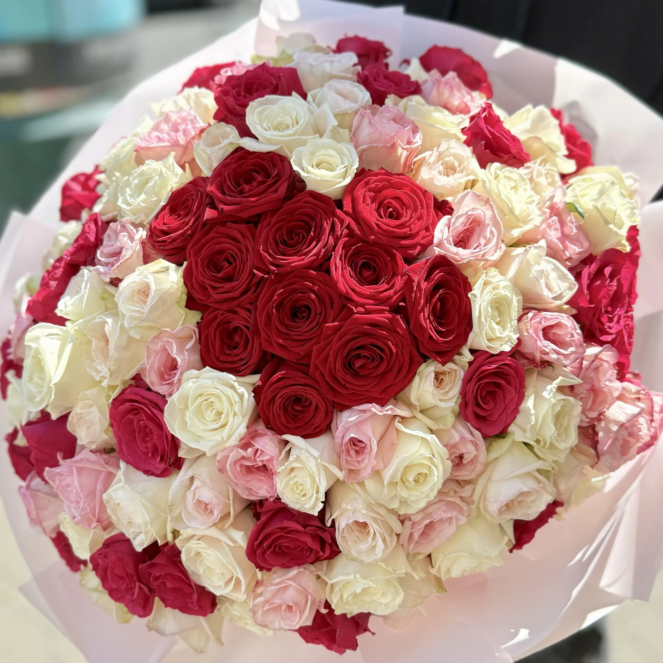 Bukiet ze 101 róż - MONOBUKIETY | Kwiaciarnia Milosc Warszawa - zdjecie 2