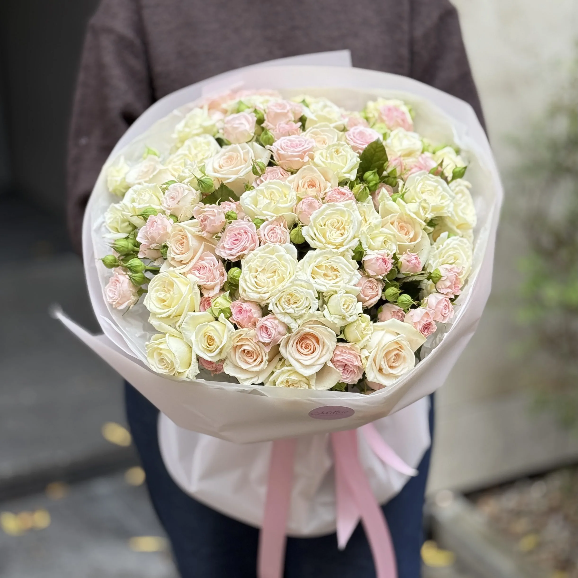 Bukiet pastelowych róż - BUKIETY AUTORSKIE | Kwiaciarnia Milosc Warszawa