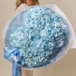 Blue Cloud – bukiet niebieskich hortensji - zdjęcie 4 - Kwiaciarnia Miłość