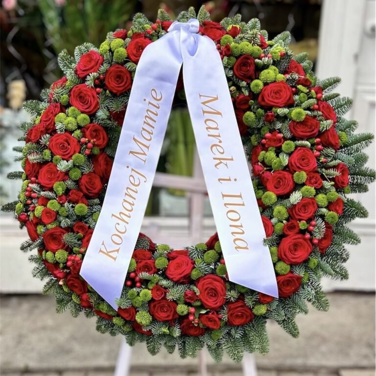 Wieniec-okragly-W-zalobie - Kwiaciarnia Miłość Warszawa