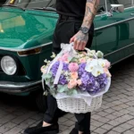 Kosz kwiatowy Jardin Violet — Kwiaciarnia Miłość Warszawa