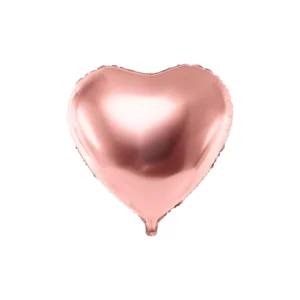 Rose Glow Heart – balon foliowy z helem