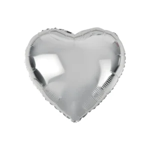 Liquid Silver Heart – balon foliowy z helem