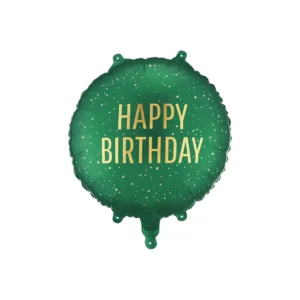 Emerald Sparkle Happy Birthday – balon foliowy z helem