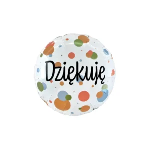 Pastel Dots Dziękuję – helium foil balloon