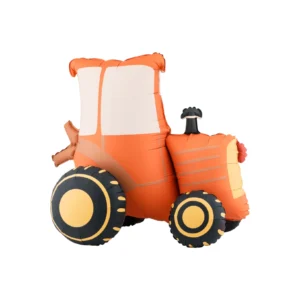Orange Tractor – standing air-filled foil balloon