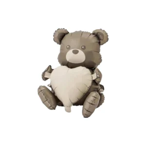 Heart Hug Bear – stojący balon foliowy na powietrze