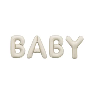 BABY Cream Letters – girlanda z balonów foliowych na powietrze