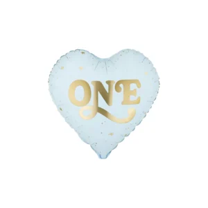 Light Blue Heart ONE – balon foliowy z helem